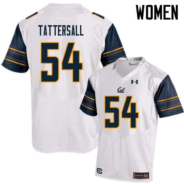 Women #54 Evan Tattersall Cal Bears UA College Football Jerseys Sale-White - Click Image to Close